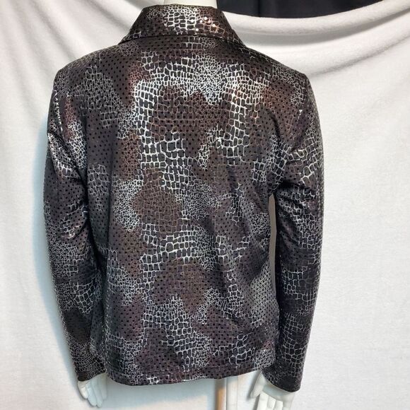 Soft Works Black & Silver Snake Patterned Jacket (6) - Picture 4 of 5